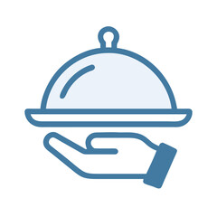 Food Cloche Representing Meal Services Icon Design