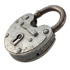 Vintage Rusty Padlock: Antique Security Device