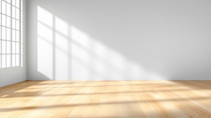 Sunlight Streaming Through Window in Minimalist Room