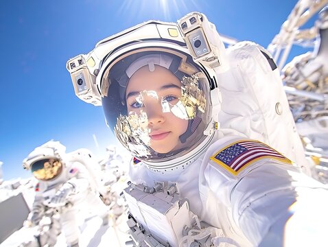 Child Astronaut Selfie Space