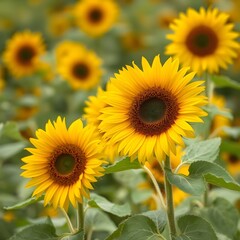 Obraz premium field of sunflowers