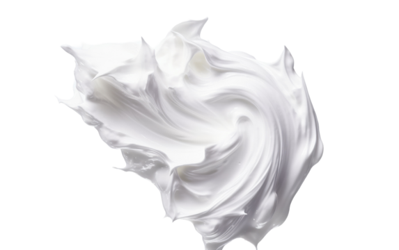 Creamy white texture swirls elegantly against a black background showcasing luxurious smoothness and rich consistency A