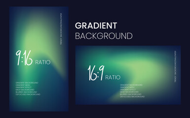 Cool Green Blur Gradient Wallpaper