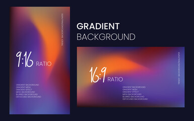 Orange and Purple Colored Gradient Effect Background