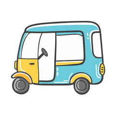 tuk tuk icon, tuk tuk vector illustration-simple illustration of tuk tuk, perfect for tuk tuk logos and icons