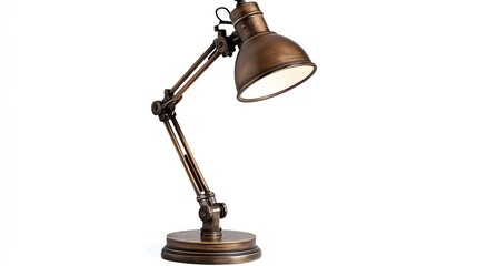 Antique bronze adjustable desk lamp.