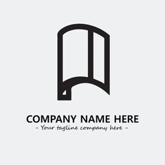 Book illustration black and white for logo company vector image
