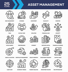 Asset Management Line Icon Collection