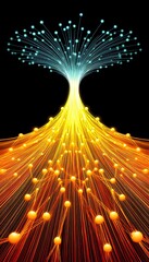 Abstract fiber optic network converging