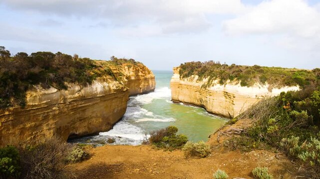 Scenic View of Loch Ard Gorge Cliffs