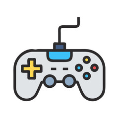 Game Controller with Joystick Icon Design