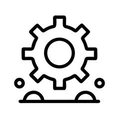 Gear Settings for Support Icon Design