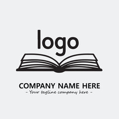 Book illustration black and white for logo company vector image
