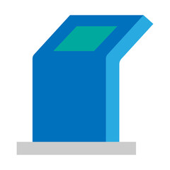 SelfService Kiosk Vector Flat Icon Design