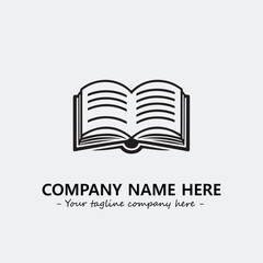 Book illustration black and white for logo company vector image
