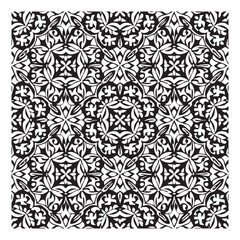 Black and white seamless pattern vector art and illustration white Background