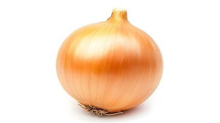Whole Onion on White Background for High-Resolution Photography