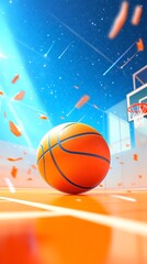 Obraz premium Basketball Game Scene