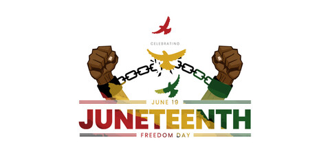 Juneteenth Day, African-American Independence Day, June 19. Juneteenth Celebrate Black Freedom. vector illustration.