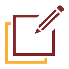 Copy Editing Vector Glyph Two Colors Icon Design
