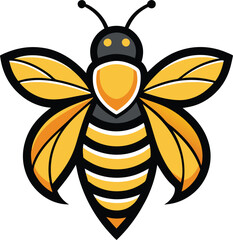 bee on white background