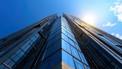 Modern skyscraper reaching for the sky