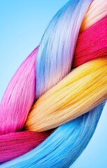 close up of colorful wool