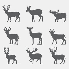 set of animals silhouettes