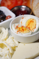 Delicious breakfast platter with eggs and fresh ingredients