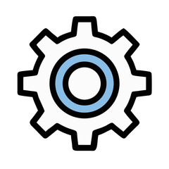Gear with Mechanical Teeth Icon Design