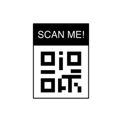 Qr code on white