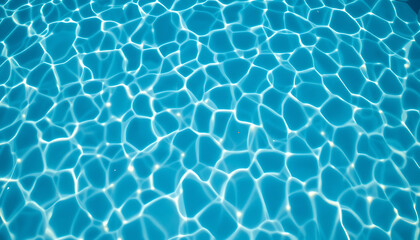 The Sunlight Creates An Intricate Pattern Of Reflections On The Bottom Of A Pool, Tranquility, Summer Vibes, Relaxing Texture, Serene Water