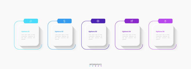 Vector Infographic label design template with icons and 5 options or steps. Can be used for process diagram, presentations, workflow layout, banner, flow chart, info graph.