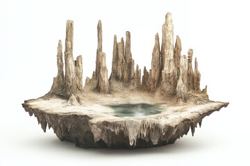 Fototapeta premium A unique miniature landscape of an alien world or planet