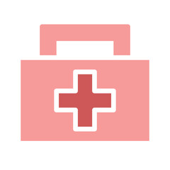 Minimalist First Aid Kit Vector Icon Illustration