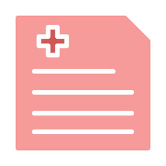 Obraz premium Health Record Icon with Medical Symbol and Lines