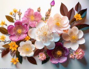 pink and white orchid on white