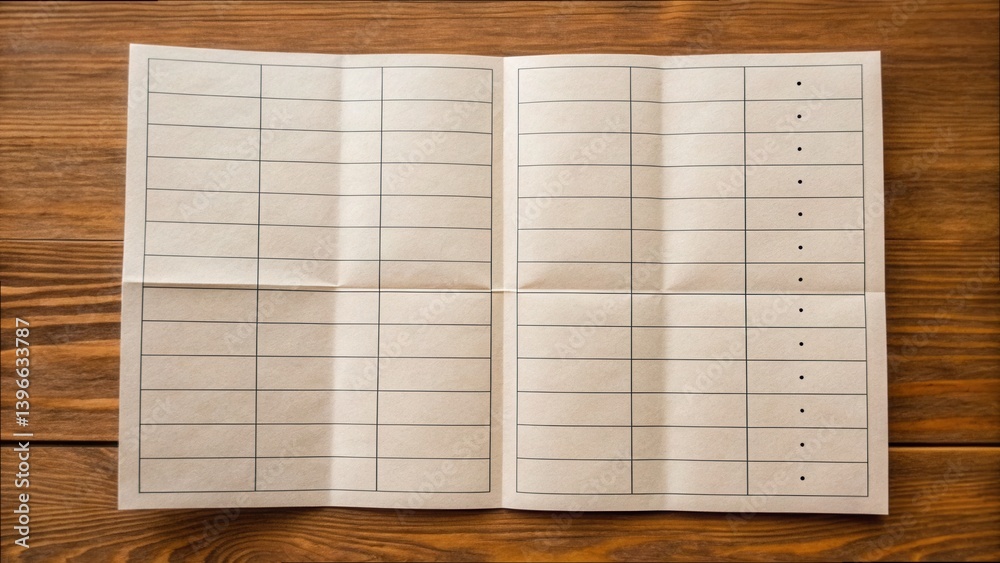Poster Blank Chart on Open Paper for Data Analysis and Presentation Use