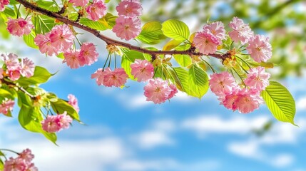 Obraz premium 青空と桜