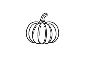 Pumpkin line art illustration