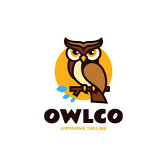 Owlco Simple Mascot Logo