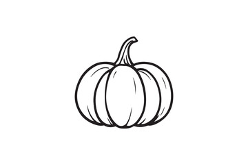 Pumpkin line art illustration