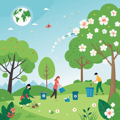 world Earth day with background