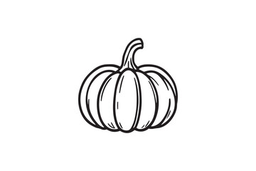 Pumpkin line art illustration