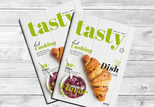 Cooking Food Magazine Cover Layout