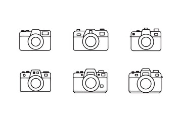 Camera line art illustration