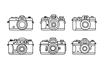 Camera line art illustration