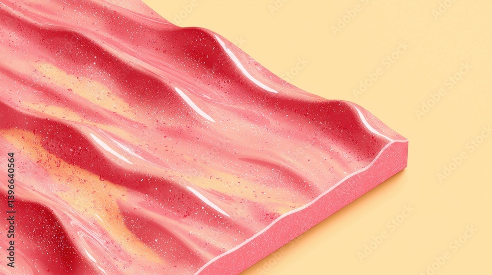 Canvas Prints textured pink surface with glossy finish and wavy patterns