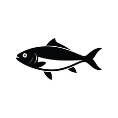 Black and white fresh fish fillet drawing in food illustration style on white background.eps
