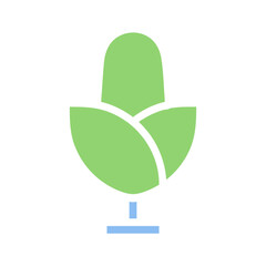 Stylized green plant logo, fresh concept vector